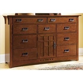 Broyhill 4077-32 Artisan Door Dresser in Morris Oak