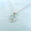 Sterling Silver Heart Peace Sign Necklace