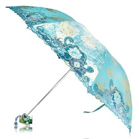 Paradise Romantic Lake Blue Umbrella, With Fragrance