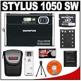 cheap Olympus Stylus 1050 SW 10.1MP Waterproof / Shockproof Digital Camera (Black) + Olympus 2GB xD-Picture Card + Spare Li-42B Battery + Case + Accessory Kit