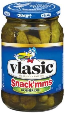 Vlasic Foods Snack mms Dill Pickle, 16 Ounce -- 12 per case.