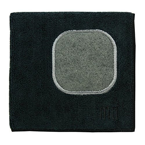 MUkitchen Microfiber Dishcloth With Built-In Scrubber, 12 by 12-Inches, Onyx