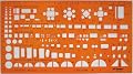 1:100 Scale Architectural Drawing Template Stencil - Architect Technical Drafting Supplies - Furniture Symbols for House Interior Floor Plan Design