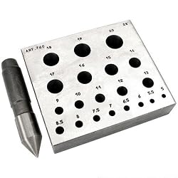 20 Round Hole Bezel Punch & Block Metalworking Tools