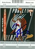 Zach Randolph Autographed/Hand Signed Basketball Card (Portland Trail Blazers) 2003 Fleer Authentic
