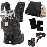 Ergobaby SG新仕様 【日本正規品保証　日本限定ベビーウエストベルト付】エルゴベビー ベビーキャリア ブラックツイル スペシャルセット（よだれパッド＋収納ポーチ付き）