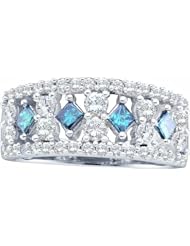 1.25ctw Blue Diamond Fashion Band 14K White Gold