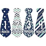 Months in Motion 702 Monthly Baby Stickers Necktie Tie Baby Boy Months 1-12