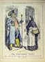 1866 Man Guarding House Old Woman Basket Colour Print