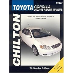 Toyota Corolla Repair Manual (Chilton's Total Car Care Repair Manuals) (Taschenbuch)