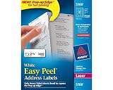 Avery® Easy Peel White Mailing Labels for Laser Printers, 1 x 2-5/8 Inches, Box of 3000 Labels (5160)