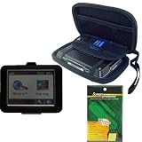 Garmin GPS Bundle Pack Combo: Black Silicone Skin, Black EVA hard shell case, and a Screen Protector / Guard with Lint Cleaning Cloth for use with Garmin Nuvi 200, 250, 260, 270, 205, 255, 265T, and 275T models
