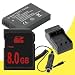 NB5L Lithium Ion Replacement Battery w/Charger + 8GB SDHC Memory Card for Canon PowerShot S100, SD700 IS, SD790 IS, SD800 IS, SD850 IS, SD870 IS, SD880 IS, SD890 IS, SD900, SD950 IS, SD970 IS, SD990 IS, SX200 HS, SX210, SX220 HS, SX230 HS Digital Cameras