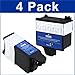 Compatible Ink Cartridge Replacement for Kodak 10 (2 Black 2 Color) 4 Pack