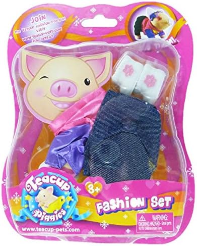 Teacup Piggies Fashion Set - Jeans, Pink Shirt, Shoes