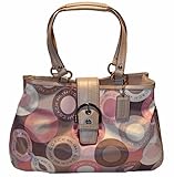 Coach Soho Snap Head East West Tote Buckle Flap Bag 18805 Pink Multicolor