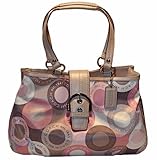 Coach Soho Snap Head East West Tote Buckle Flap Bag 18805 Pink Multicolor