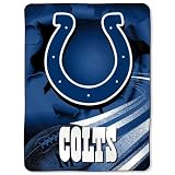 Indianapolis Colts Royal Plush Raschel NFL Blanket (Big Burst Series) by Northwest (60x80)