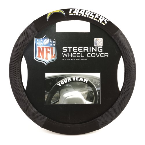 NFL San Diego Chargers Poly-Suede Steering Wheel Cover