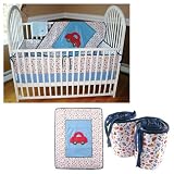 Boy's 3-Piece Car Theme Crib Bedding Set