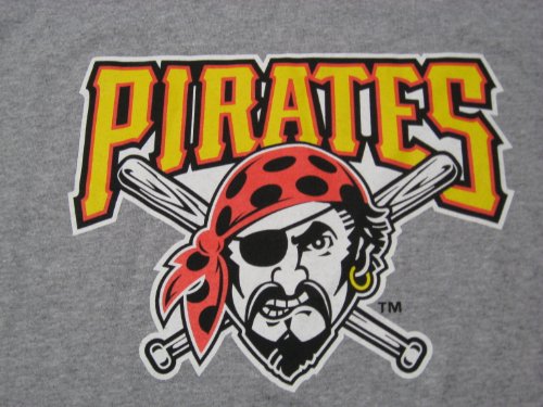 Gray Pittsburgh Pirates Baseball 2011 T Shirt Classic Pirate Logo