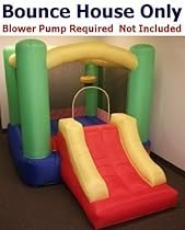 Hot Sale Bounce House Only - My Bouncer Little Slide Castle Bounce 118" L x 78" W x 72" H Ball Pit Popper w/ Built-in Ball Hoop & Slide (BLOWER PUMP NOT INCLUDED)