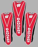 Wisconsin Badgers NCAA Golf Oversized Club/Driver Head Cover (Set of 3) NCAA College Athletics