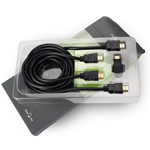 iDeaUSA High-Speed HDMI Cable Gold Plated 9 Feet & 3 Feet HDMI Cable Pack with Mini HDMI Adapter