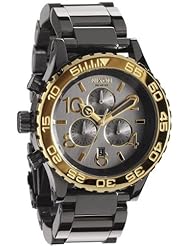 Nixon A037-2228 Ladies 42-20 Chrono Gunmetal Gold Watch