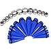 BodyJ4You 24PC Ear Stretching Big Gauges 00G-20mm - Blue Acrylic Tapers Surgical Steel Single Flare Tunnels Plugs - Stretchers Expanders Eyelets