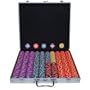 Paulson 1000 World Tophat and Cane Paulson Chips with Aluminium Case (Silver)