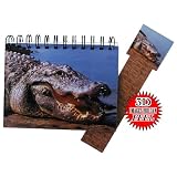 3-D Alligator Souvenir Photo Album With FREE Bonus 3-D Bookmark by Tactile Creations