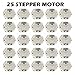 Partsam 25PCS X27 168 GM Instrument Panel Speedometer Gauge Cluster Stepper Motor with 10PCS Light Bulbs
