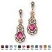 Antiqued Goldtone Birthstone Simulated Pierced title=