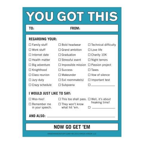 Knock Knock You Got This Nifty Note