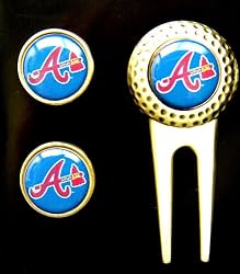 Atlanta Braves Divot Tool Golf Ball (2) Marker Set