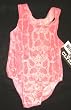 Girls 1 PC T-Back Pink Snakeskin
