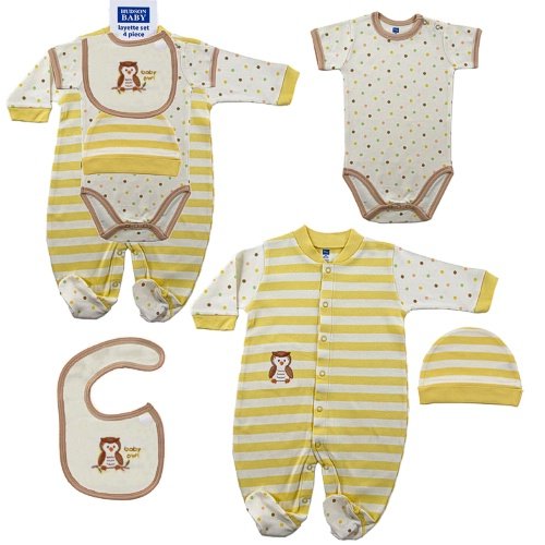 Hudson Baby Gift Set, 5 Piece, Baby Owl, 0-3 Months