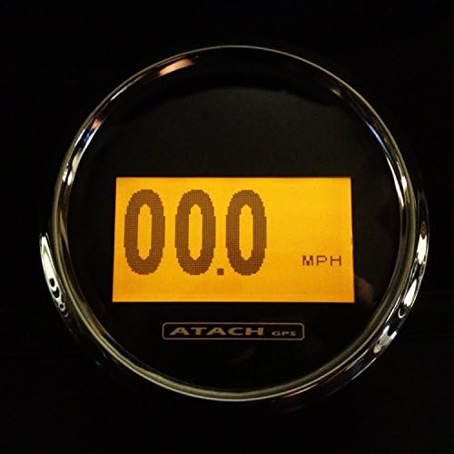 Atach GPS Speedometer Bold Display 3-3/8'' (85mm) (Black /Chrome Bezel)