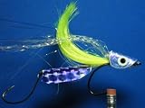 NEW FLIES Holographic & Glow in the Dark Tandem Hook Bass & Pike Floating Head Fly #56