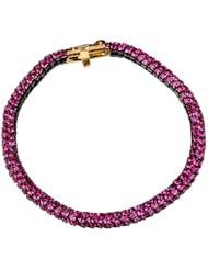 14kt Yellow Gold Ruby Tennis Bracelet Silver Gemstone Jewelry