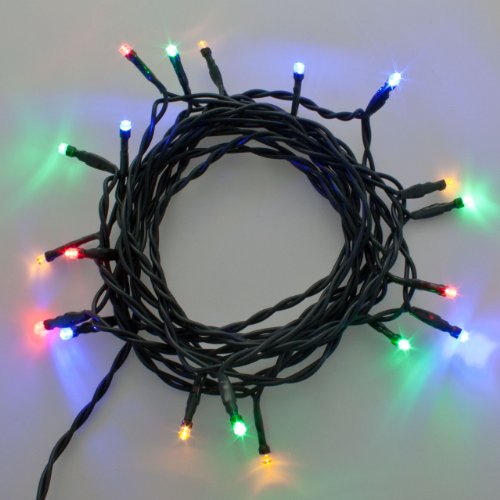 Catena di luci per presepe, 5 m, 20 led bianchi, cavo verde, uso interno, luce fissa, luci di natale natalizie, decorazioni luminose