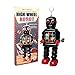 Vintage Style Black Windup Tin High Wheel Robot