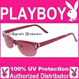 Playboy Sunglasses Playboy Bunny Logo Mauve Pink Frames with Smoky Pink Fade Lenses NEW NWT