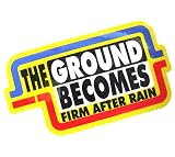 コトワザステッカー《雨降って地固まる/THE GROUND BECOMES FIRE AFTER RAIN》防水加工