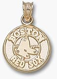 Boston Red Sox 1/2" Round Logo Charm - 10KT Gold Jewelry