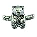 slide-on Charm Bead element - silver teddy #15203, title=