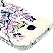 For Galaxy S5 , ivencase Personality Flower Skull and Butterfly Pattern Slim Soft TPU Gel Texture Ultra Thin [Flexible] Bumper Protective Rear Skin Case Cover Perfect Fit for Samsung Galaxy S5 SV + One 