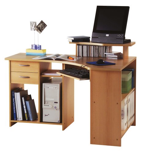 SB-Design 322-002 Computertisch Jonas 2 - B/H/T: 133.0 x 76.2 / 92.4 x 93.0 Buche