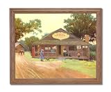 African American Black General Store Home Decor Wall Picture Oak Framed Art Print